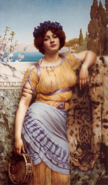John William Godward Painting - Ionian Dancing Girl Neoclassicist lady John William Godward
